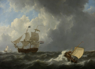 Картинка рисованное живопись лодка корабль парусники море