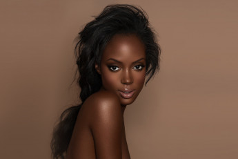 Картинка девушки -unsort+ темнокожие модель портрет лицо причёска макияж мулатка девушка брюнетка