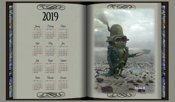 Картинка календари фэнтези кружка пар чашка робот