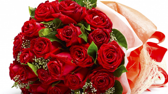 Обои картинки фото цветы, букеты,  композиции, розы, бутоны, красные, капли