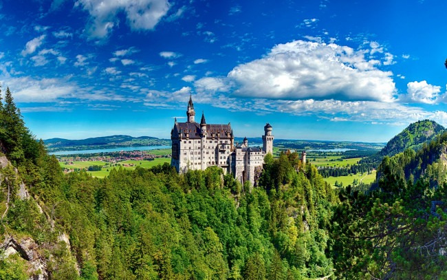 Обои картинки фото neuschwanstein castle, города, замок нойшванштайн , германия, neuschwanstein, castle