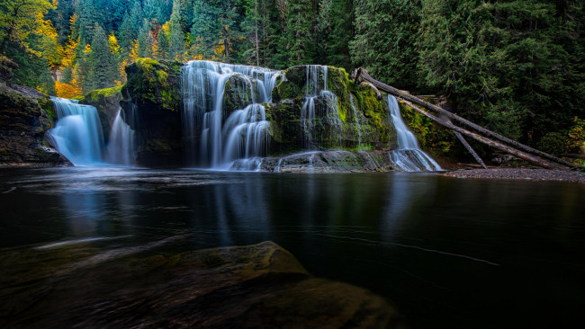 Обои картинки фото lower lewis river falls, usa, природа, водопады, lower, lewis, river, falls