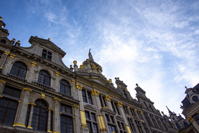 Обои картинки фото города, брюссель , бельгия, небо, здание