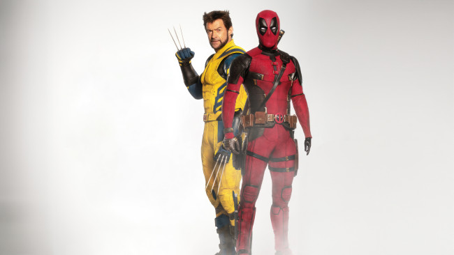 Обои картинки фото deadpool & wolverine  ,  2024 , кино фильмы, deadpool & wolverine, дэдпул, и, росомаха, фантастика, боевик, комедия, райан, рейнольдс, хью, джекман, пoстeр, 3d, marvel