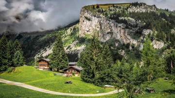 обоя french alps, города, - здания,  дома, french, alps