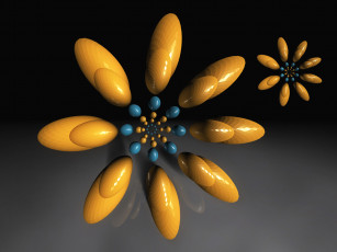 Картинка 3д графика flowers цветы фракталы
