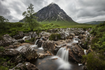 Картинка buachaille etive mor glencoe scotland природа горы камни ручей шотландия