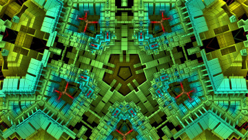 Картинка 3д графика fractal фракталы цвет фон узор