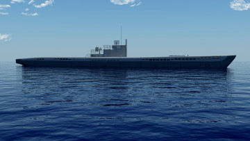 Картинка корабли 3d подводная лодка облака море