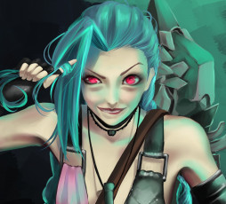 обоя league of legends, фэнтези, девушки, lol, the, loose, cannon, league, of, legends, jinx