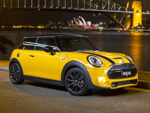 Картинка автомобили mini 2014г f56 au-spec cooper s желтый