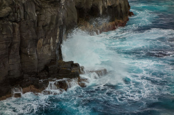 Картинка природа побережье брызги море вода скала