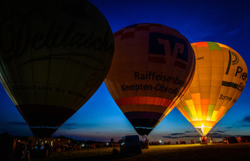 Картинка авиация воздушные+шары небо воздушный шар ночь огни