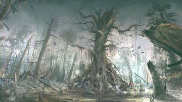 Картинка assassin+`s+creed+iii видео+игры assassin`s+creed+iii +liberation деревья лес река