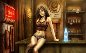 Картинка fallout+3 видео+игры стол girls бар девушка