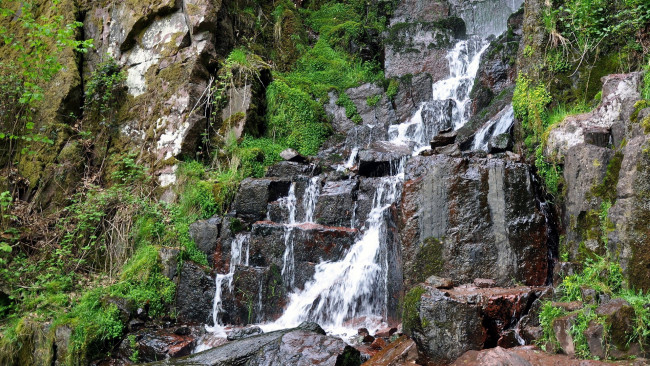 Обои картинки фото природа, водопады, скалы, водопад