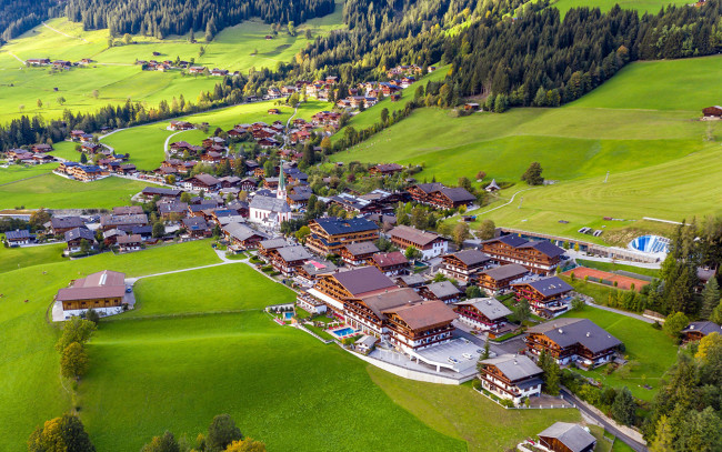 Обои картинки фото alpbach, austria, города, - панорамы