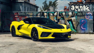 Картинка автомобили corvette chevrolet c8 vossen tuning