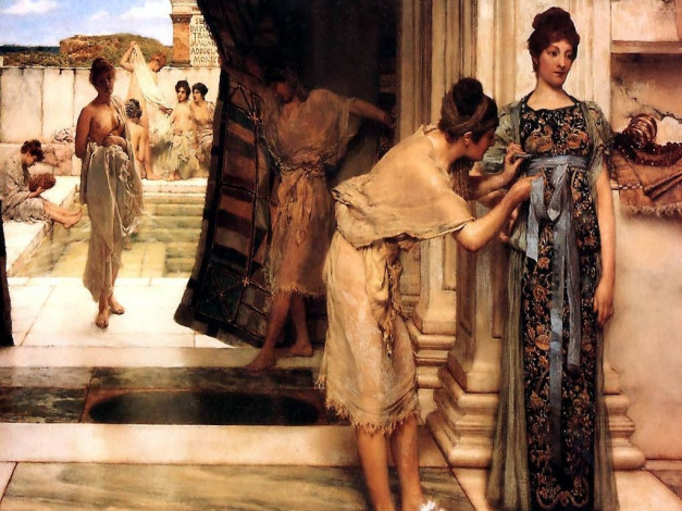 Обои картинки фото после, саун, рисованные, lawrence, alma, tadema