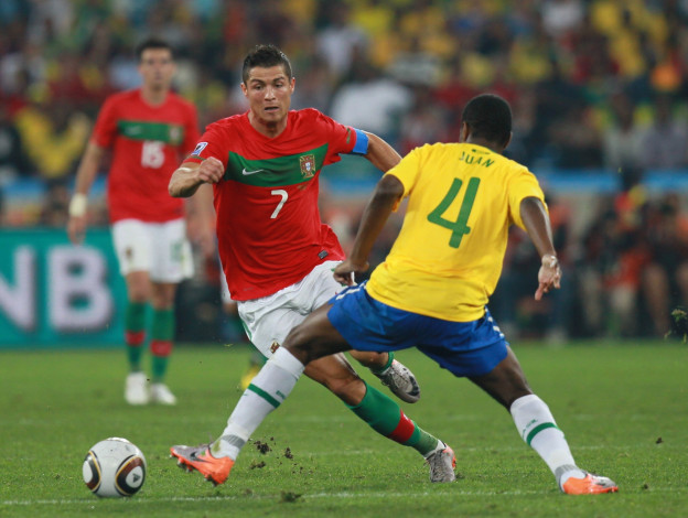 Обои картинки фото спорт, футбол, brasil, ronaldo, роналдо, portugal