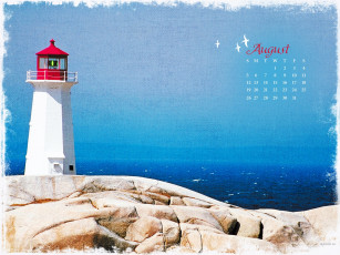 обоя календари, природа, маяк, море, побережье
