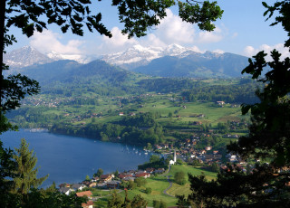 Картинка швейцария шпиц города панорамы панорама