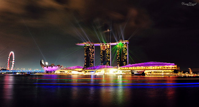 Обои картинки фото singapore, города, сингапур, ночной, город