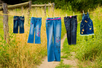 Картинка разное одежда обувь текстиль экипировка джинс брюки