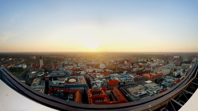 Обои картинки фото города, панорамы, высота, обзор, птичий, полет, leipzig, germany