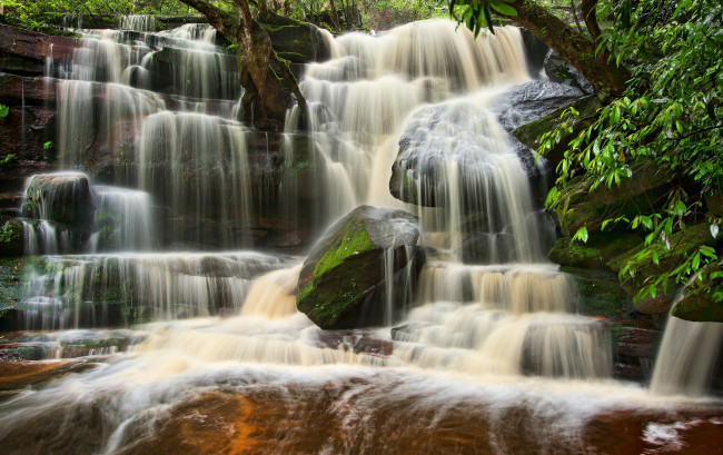 Обои картинки фото somersby, falls, brisbane, water, national, park, australia, природа, водопады, каскад, австралия