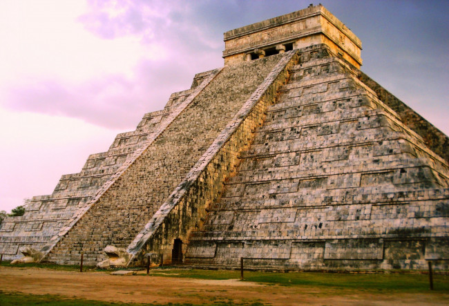 Обои картинки фото мексика, юкатан, писте, города, исторические, архитектурные, памятники, ступенчатая, пирамида