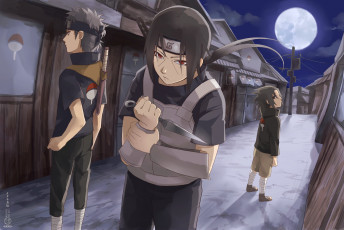 обоя аниме, naruto, uchiha, clan, shisui, itachi, sasuke