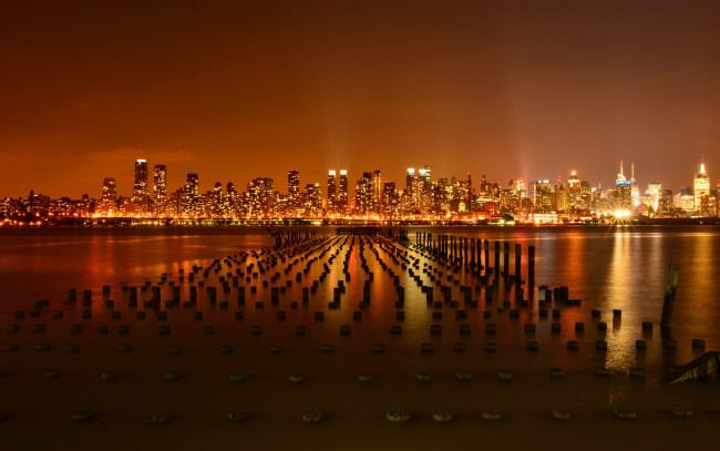 Обои картинки фото города, нью-йорк , сша, new, york, city, hudson, river, pier, weehawken