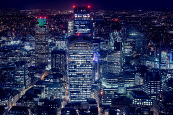 Картинка города -+огни+ночного+города огни англия дома лондон панорама ночь