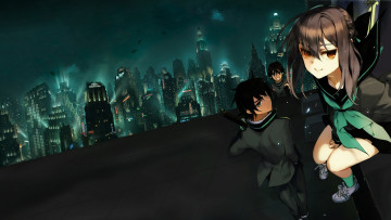 Картинка аниме owari+no+seraph ночной город