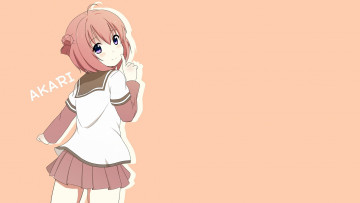 обоя yuru yuri, аниме, фон, взгляд, девушка