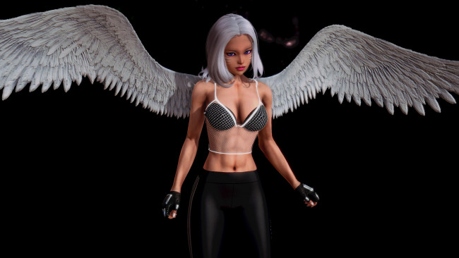 Обои картинки фото 3д графика, ангел , angel, девушка, ангел, крылья