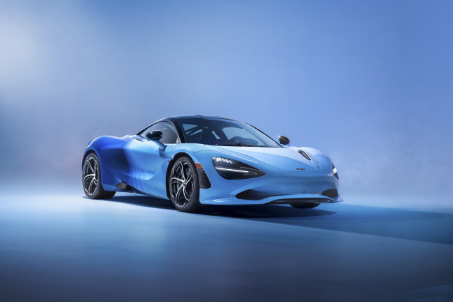 Обои картинки фото автомобили, mclaren, mso, 750s, coupe, spectrum, 2023, синий, купе, макларен