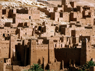 обоя ait, benhaddou, morocco, города, панорамы
