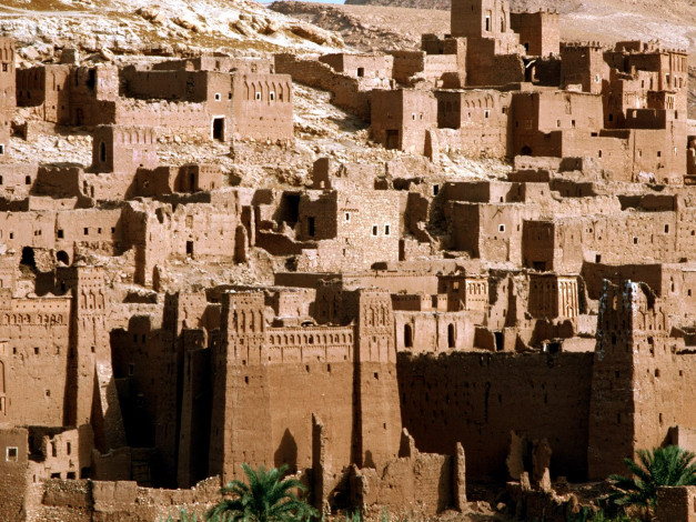 Обои картинки фото ait, benhaddou, morocco, города, панорамы