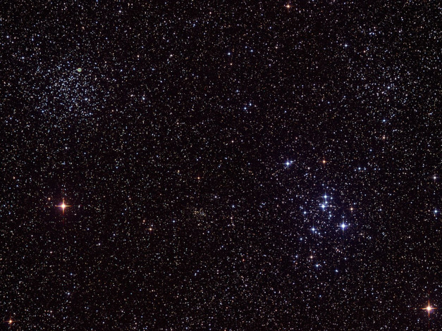 Обои картинки фото скопления, m46, m47, космос, звезды, созвездия