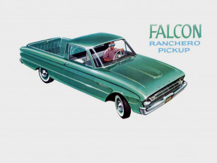 Картинка 1961 ford falcon ranchero pickup автомобили рисованные