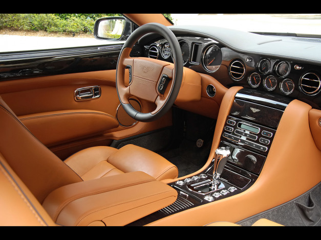 Обои картинки фото bentley, brooklands, 2008, автомобили, спидометры, торпедо