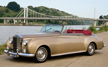 Картинка автомобили rolls royce река мост роллс-ройс 1959