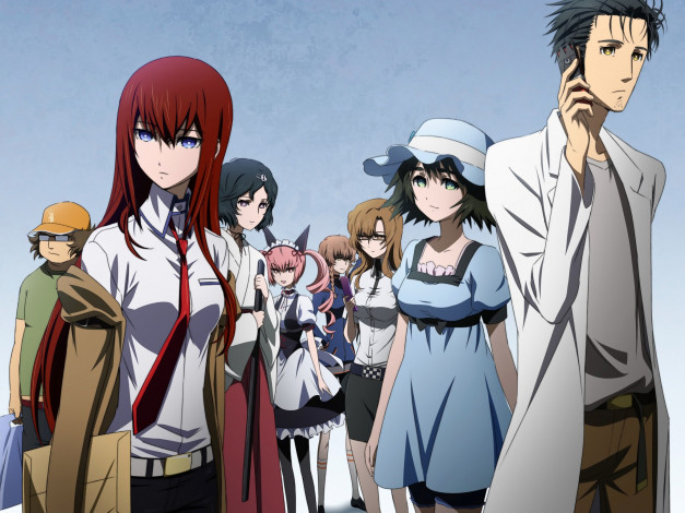 Обои картинки фото аниме, steins, gate, девушки