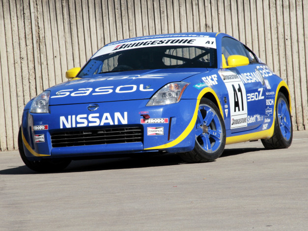 Обои картинки фото nissan, 350z, race, car, автомобили, datsun