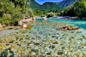 Картинка словения bovec река соча природа реки озера
