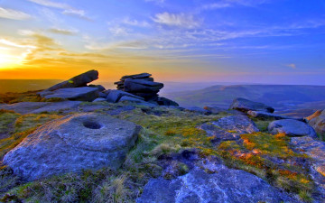 Картинка morning view природа горы утро камни пространство рассвет