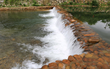 Картинка природа реки озера дамба камень река