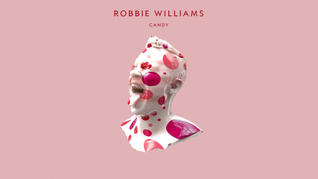 Обои картинки фото музыка, robbie, williams, певец, розовый, candy